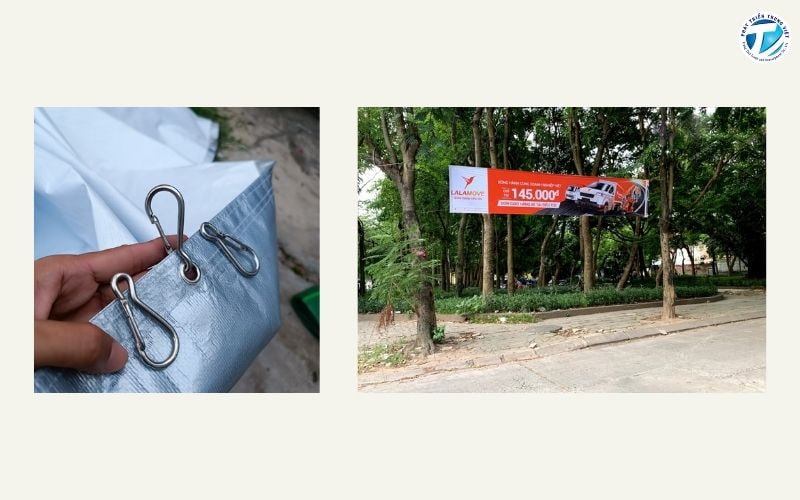 May viền PVC giúp chống xé rách mép bạt và chịu lực gió cực tốt